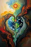 Placeholder: re-image the world as a place of love and unity; Abstract Art; Symbolism