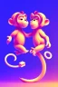 Placeholder: isometric clean art of two super cute monkeys in love, soft lighting, soft pastel gradients, high definition, 3d icon clay render, blender 3d