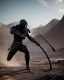 Placeholder: Noob Saibot mortal combat 11, sickle, action, focus, kicking in the air, volcano, drakness, heat, 8K, photorealistic rendering