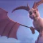 Placeholder: A magical gothic cat gargoyle with goat horns and wings the size of a cat Jim Kay style