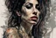 Placeholder: amy winehouse Stunning art masterpiece Basic style of horror, Overhead, hyper detailed, multi-layered illustration, in a highly detailed elegant unbuttoned dress, dynamic seductive pose, accentuating perfect anatomy, impressive concept by Carne Griffiths and Wadim Kashin, dynamic, highly detailed, symmetry, airbrush graffiti technique, high definition illustrations, soft and sharp focus, accent lighting, bold paint colors, symmetry, painted, intricate, volumetric lighting, beautiful masterpiece