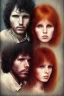 Placeholder: Jim Morrison and Pamela Courson ,music, ignoreNSFW, watermark, bohemian style , blurry,beautiful,elegant,roses, fantasy by ann dittman