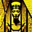 Placeholder: Double exposure of a black and yellow photo of the face of the pharaonic goddess Nefertiti and stairs inside a pyramid, black and yellow photo, a staircase, by John Alexander, stairs, a winding staircase inside a pyramid, inspired by Jerry Schatzberg, stairs to heaven, fine art photography, by Rodolfo Escalara, illustration, by Albert Cotin, beautiful, stairs, inspired by Rudolf Hausner, staircase 1