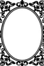 Placeholder: silhouette of a thick black ornamental oval picture frame, black on white vector
