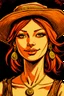Placeholder: Portrait of Nami, from One Piece manga; Caravaggio style