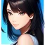 Placeholder: black haired woman, casual clotting, realistic, HD4k, watery cloud background, close up shot,