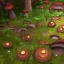 Placeholder: Mushroom city,Side view,fallen log, plentiful mushrooms,fantasy, unreal engine,8k, detailed