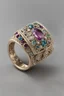 Placeholder: art deco inspired ring with jewels and intricate details