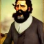 Placeholder: Retrato de un hombre con barba y canas llamado Jacobo Santiago Mozos con el estilo de Gustave Courbet