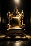 Placeholder: An empty throne with a golden crown above it