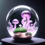 Placeholder: stretching yoga master sitting on a glass sphere with mushrooms, power surge , maze background , levitated lab equipment, 4k, Highly Detailed, Masterpiece, perfect eyes, Digital Illustration, Cinematic Lighting, Realistic, Sharp Focus, Centered, Beautifully Lit, Bioluminescent by Stanley Artgerm Lau