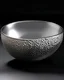 Placeholder: pearly jewel, silver material, glitter, bowl shape
