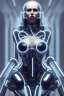 Placeholder: cyberpunk, black latex body, women, body portrai, big boobs, open mouth, perfect skin, tron, cyborg , perfekt, real, dream, hr giger