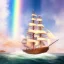 Placeholder: ship, rainbow, waterfall, edge of earth