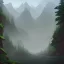 Placeholder: Concept art of the Olympic National Forest by Airi Pan