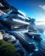 Placeholder: Country house on the cliff overlooking the sea architecture Zaha Hadid style incredibly detailed 8k digital art