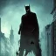 Placeholder: Zombie batman, dramatic light, cityscape, twilight, dystopian setting, high contrast, painted by greg rutkowski, cinematic