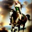 Placeholder: fullbody portrait of beautiful booty busty blonde with big green eyes woman riding a horse by PETER PAUL RUBENS 8k