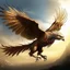 Placeholder: A beautiful Griffin with big and strong wings in flight