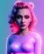 Placeholder: Artist, young madonna, android woman, glow iris, sweet, blonde, white skin, long eyeliner, pink cheeks, purpurin make up, glossy lips, color leds lights, cables, short hair, circuits, cyberpunk, latex coat, cyber punk, neon, portrait, studio photo, unreal engine 5, soft color, 16 bit, god lights, ray tracing, RTX, lumen lighting, ultra deatail, volumetric lighting, 3d, finely drawn, hd.