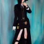 Placeholder: Full body portrait, painting, medium shot lady VisualKei