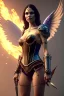 Placeholder: milf, warrior, brunet hair, corset, with wings, 8k resolution, high-quality, fine-detail, intricate, digital art, detailed matte, volumetric lighting, illustration, 3D octane render, brian froud, howard lyon, selina french, anna dittmann, annie stokes, lisa parker, greg rutowski