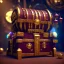 Placeholder: Pirate chest with jewels, steampunk, unreal 5, octane render, cinema4d, dynamic lighting, dramatic lighting, 4k, redshift render, highly detailed, hyper realistic,