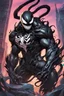 Placeholder: Venom mix with machine in solo leveling shadow artstyle, cyberpunk them, intricate details, highly detailed, high details, detailed portrait, masterpiece,ultra detailed,best quality