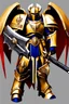 Placeholder: warhammer, space marine, lost legion, dragon legion, dragon warrior, fan art, dragon armor, dragon helmet, golden armor, armor with scale, second legion emblem, helmet details, bolter.jpeg