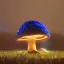 Placeholder: MUSHROOM lANDSCAPE BURNING IN BLUE FLAMES