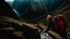 Placeholder: photo from a man falls down frokm a mountain with a backpack, he falls from a high cliff into the abyss, detalied, Professional photography, natural lighting, canon lens, shot on dslr 64 megapixels ,sharp focus