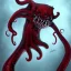 Placeholder: red, monster, tentacles, teeth, horror, detailed, realistic, gore, eyes, 4K, fantasy, scary, demonic, hyper realistic, huge, blood