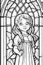 Placeholder: kids coloring page, stained glass window, cartoon style, thick lines, low detail, no shading