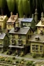 Placeholder: A small town filled with tiny houses painted by Claude Monet