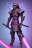 Placeholder: Neon crystal skeleton samurai