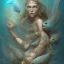 Placeholder: sango fantasy, fantasy magic, intricate, sharp focus, illustration, highly detailed, digital painting, concept art, matte, artgerm and paul lewin and kehinde wiley, masterpiece sexy lips Asian lady fish body mermaid turquoise space lady beach sea