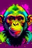 Placeholder: Show me monkey in love but in acid style