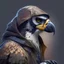 Placeholder: profile picture of a falcon as a hacker