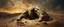 Placeholder: master oil painting by Rembrandt, good afternoon clay golem peeking out of a sand twister whirlwind cocoon