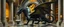 Placeholder: master oil painting by Escher and Giger, glaring vases and black humanoid reflective female dragon and hidden golden dragon inside marble hall library, cryptic eggs, sacred geometry