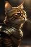 Placeholder: brave cat ultra hd warrior, realistic