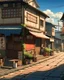 Placeholder: cidade pequena interior anime
