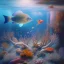 Placeholder: serene underwater scene, coral, fish, rocks, oil painting, by renoirm, pastel colors, masterpiece, intricate, cinematic lighting