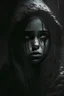 Placeholder: A lonely girl who lives in darkness, her features are cold, and death is close to her