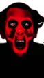 Placeholder: mark zuckerberg as lipstick red faced demon from the movie "insidious", bokeh like f/0.8, tilt-shift lens 8k, high detail, smooth render, down-light, unreal engine, prize winning