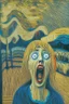 Placeholder: The Scream in Gustav Klimt style