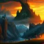 Placeholder: Epic Drawing of mordor scenery with a dragon of The Hobbit estilo Van Gogh 4k