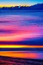 Placeholder: Brilliant sunset at a snow covered icy Waikiki Beach in Honolulu Hawaii covered in winter snow and ice at sunset, alcohol inks, dazzling wet bright colors, winter wonderland