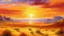 Placeholder: Envision a striking scene set against the backdrop of a vast desert landscape, where the sun hangs low on the horizon, casting a warm, golden glow across the sandy terrain. The sky above is painted with hues of orange and pink as the day transitions into evening.