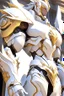 Placeholder: a close up of a statue in front of a building, heavy white and golden armor, sleek smooth white plated armor, from arknights, epic exquisite character art, the white king, attractive beefy male with armor, detailed white armor, attractive male with armor, god king of ai art, shadowverse character concept, shadowverse style, sleek bright white armor